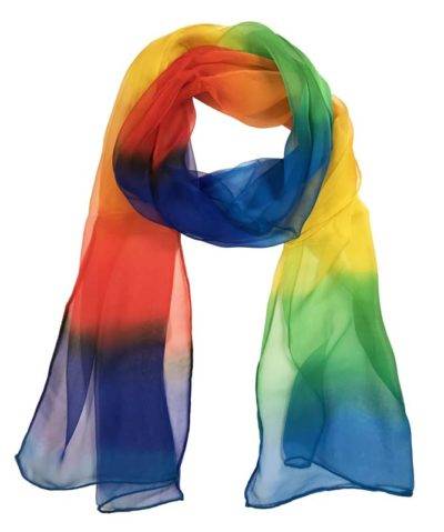 Écharpe Arc en Ciel - Crêpe de soie 90x180 cm