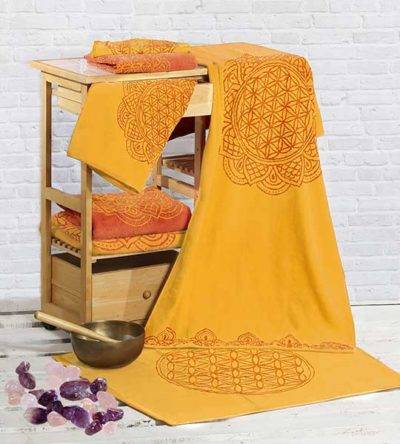 Serviettes et draps de bains<br>Soleil-Corail