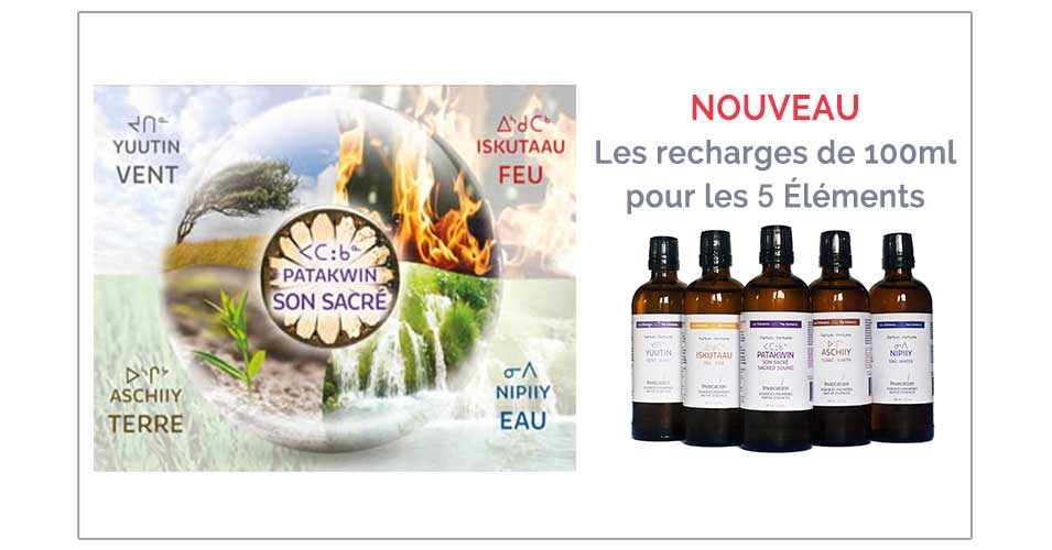 Recharges de 100ml pour les cinq éléments