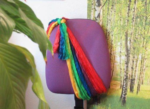Écharpe Arc en Ciel<br>Soie froissée 90x180 cm<br>Couleurs dans la longueur – Image 5