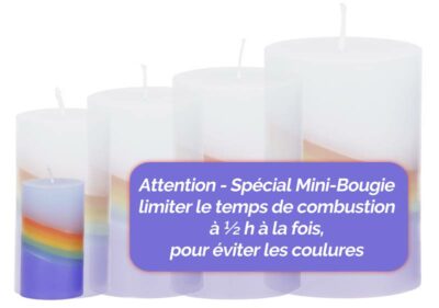 Mini bougie Arc en Ciel<br>Weizenkorn<br>5,8cm Φ 35 mm